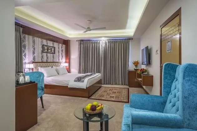 Deluxe Tek Büyük Yataklı Oda, 1 Yatak Odası, Buzdolabı, Şehir Manzaralı