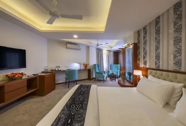 Deluxe Tek Büyük Yataklı Oda, 1 Yatak Odası, Buzdolabı, Şehir Manzaralı