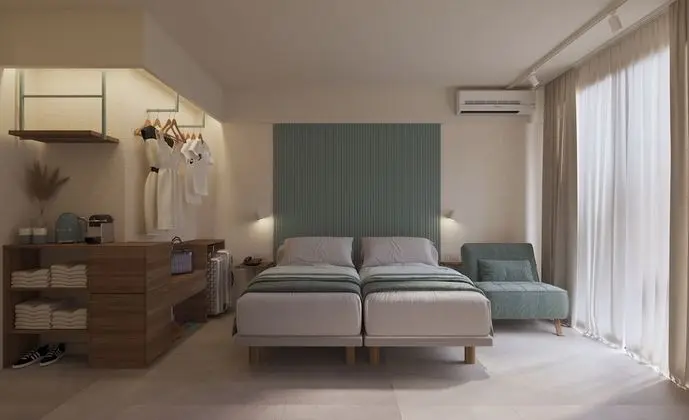 Standard Tek Büyük Yataklı Oda, Balkon, Havuz Manzaralı