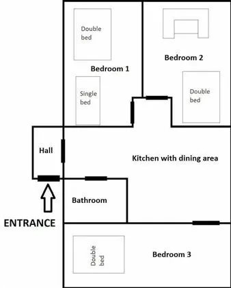 City Apart Daire, 3 Yatak Odası