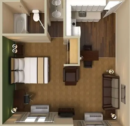 Deluxe Stüdyo, 1 En Büyük (King) Boy Yatak ve Çekyat, Sigara İçilmez