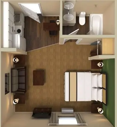 Deluxe Stüdyo, 1 En Büyük (King) Boy Yatak ve Çekyat (Twin Sofabed)