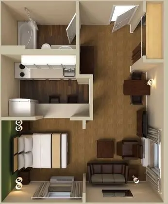 Deluxe Stüdyo, 1 Büyük (Queen) Boy Yatak ve Çekyat, Engellilere Uygun, Sigara İçilmez