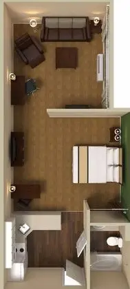 Stüdyo, 2 Çift Kişilik Yatak, Sigara İçilmez