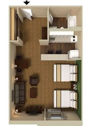 Deluxe Stüdyo, Birden Çok Yatak, Sigara İçilmez