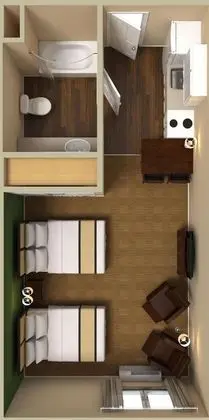 Stüdyo, 1 En Büyük (King) Boy Yatak, Sigara İçilmez