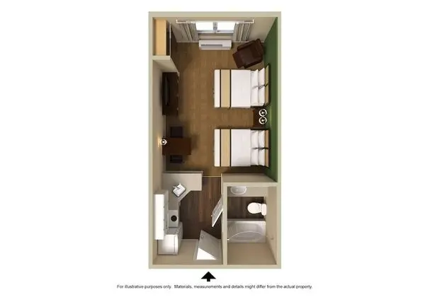 Stüdyo, 1 Büyük (Queen) Boy Yatak, Sigara İçilmez