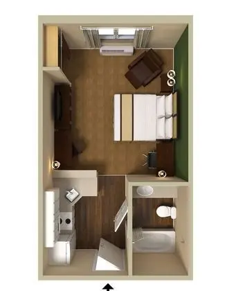 Stüdyo, 2 Çift Kişilik Yatak, Sigara İçilmez