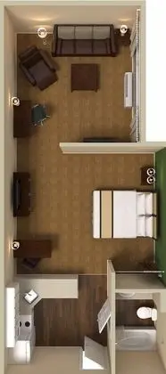 Stüdyo, 2 Çift Kişilik Yatak, Sigara İçilmez