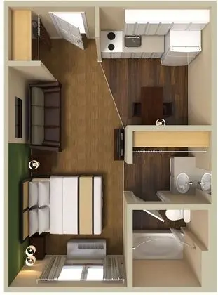 Deluxe Stüdyo, 1 Büyük (Queen) Boy Yatak ve Çekyat, Engellilere Uygun, Sigara İçilmez