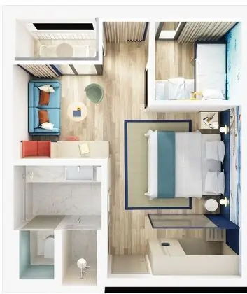 Family Oda, Balkon, Kısmi Deniz Manzaralı (Superior Seaside)