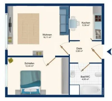 Basic Süit (incl. cleaning fee 40 EUR)