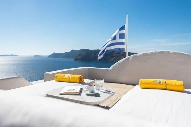 Honeymoon Süit, Sıcak Su Küveti (Sunset, Caldera View)