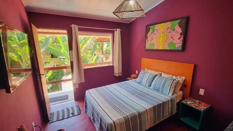 Suite design, 1 cama de casal com sofa-cama, Banheiro privativo, VIsta para a piscina--