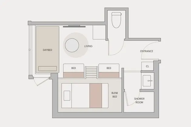 Oda, Sigara İçilmez (Three Beds Bunk)