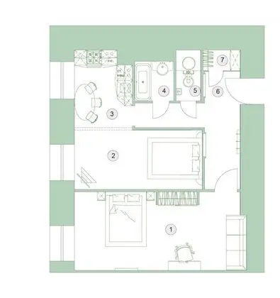 Apart Daire, 2 Yatak Odası