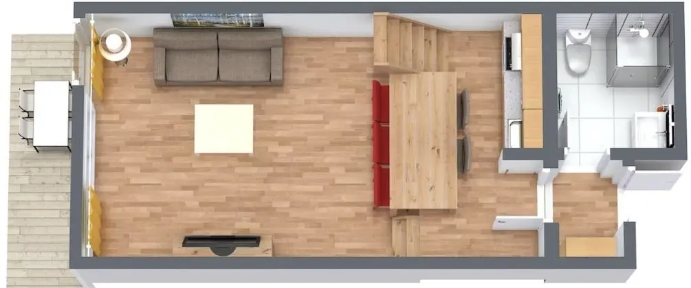 Gallery Bungalov, 1 Çift Kişilik Yatak ve Çekyat