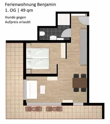 Apart Daire, Bahçe Manzaralı (Benjamin)