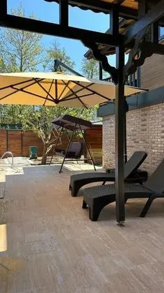1+1 Bungalov, Havuz ve Bahçe Manzaralı, Isıtmalı Özel Havuzlu