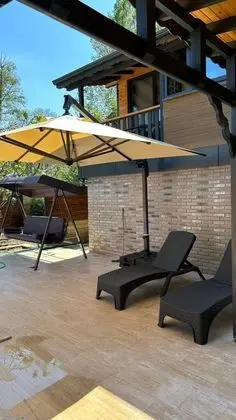 1+1 Bungalov, Havuz ve Bahçe Manzaralı, Isıtmalı Özel Havuzlu