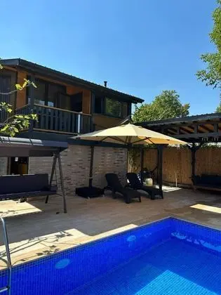 1+1 Bungalov, Havuz ve Bahçe Manzaralı, Isıtmalı Özel Havuzlu