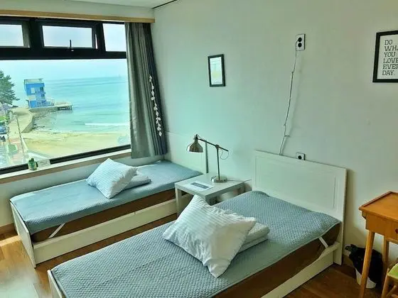 Premium İki Ayrı Yataklı Oda, 1 Yatak Odası, Özel Banyo, Plaj Manzaralı