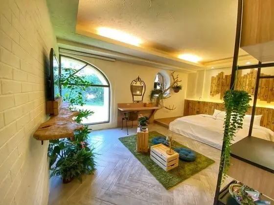 Romantic Büyük Yataklı Tek Kişilik Oda, 1 Yatak Odası, Balkon, Bahçeli
