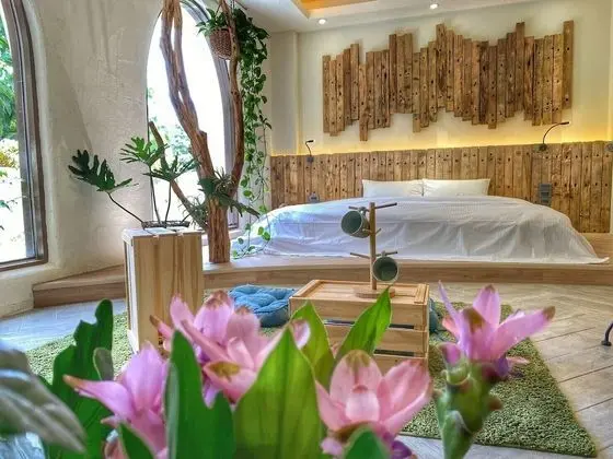 Romantic Büyük Yataklı Tek Kişilik Oda, 1 Yatak Odası, Balkon, Bahçeli