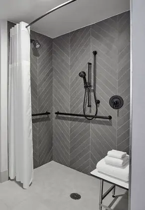 Oda, 1 En Büyük (King) Boy Yatak, Engellilere Uygun (Mobility & Hearing, Roll-In Shower)