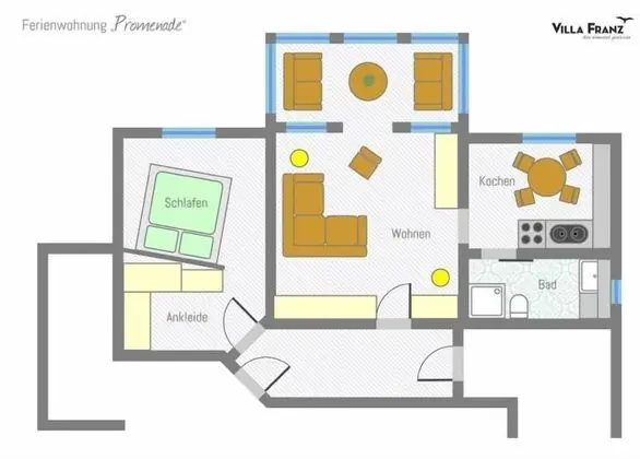 Comfort Apart Daire, 1 Yatak Odası, Zemin Kat