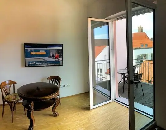 Deluxe Apart Daire, 1 En Büyük (King) Boy Yatak, Balkon, Şehir Manzaralı