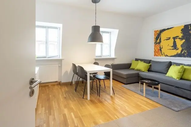 City Apart Daire, 1 Büyük (Queen) Boy Yatak ve Çekyat, Mutfak (Elisabeth)