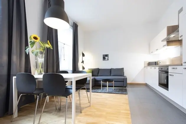 City Apart Daire, 1 Büyük (Queen) Boy Yatak ve Çekyat, Mutfak (Sophie)