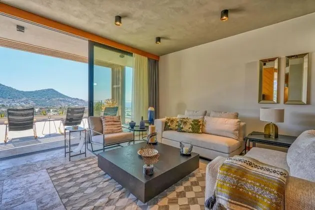 1+1 Residence Sea View With Terrace, Deniz ve Dağ Manzaralı, Teraslı