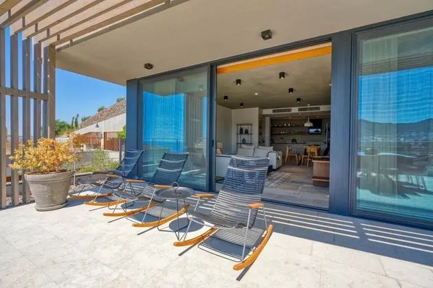 1+1 Residence Sea View With Terrace, Deniz ve Dağ Manzaralı, Teraslı