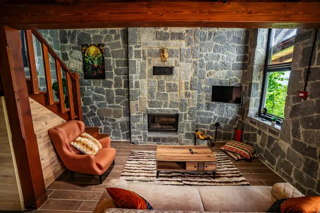 Jakuzi Ve Sömineli Taş Villa Oda