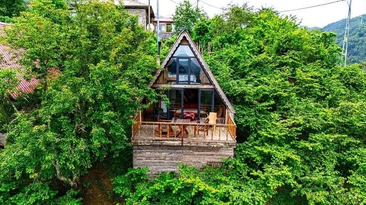 VADİ MANZARALI ŞÖMİNELİ 1+1 BUNGALOV 60m2