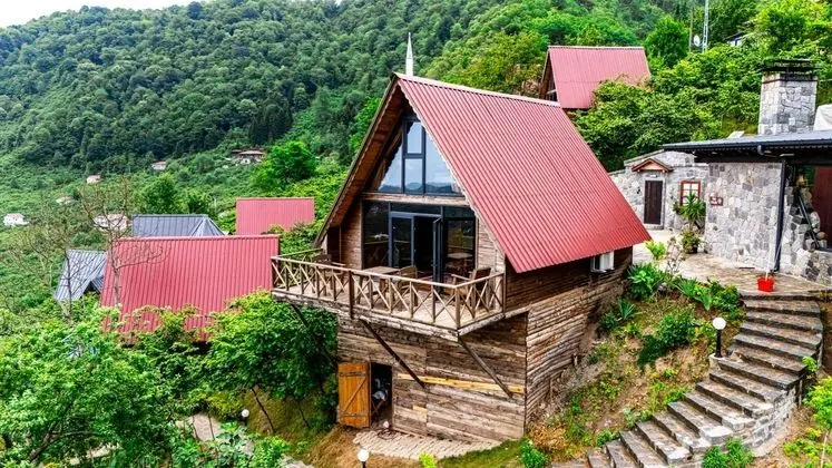 VADİ MANZARALI ŞÖMİNELİ 1+1 BUNGALOV 60m2