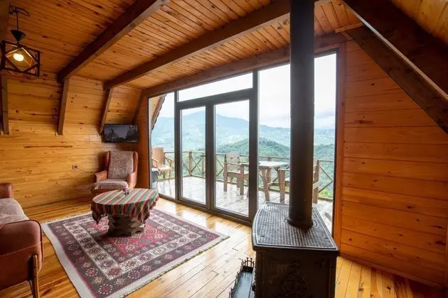 VADİ MANZARALI ŞÖMİNELİ 1+1 BUNGALOV 60m2