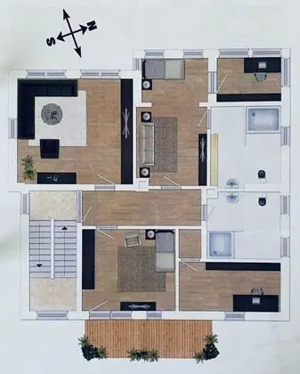 Superior Apart Daire, Özel Banyo (Blau)