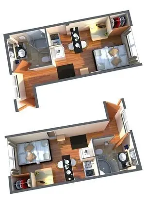 Basic Apart Daire, 1 Çift Kişilik Yatak (Studio, 2A)