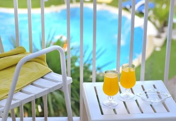 Tek Büyük veya İki Ayrı Yataklı Oda, Balkon, Havuz Manzaralı