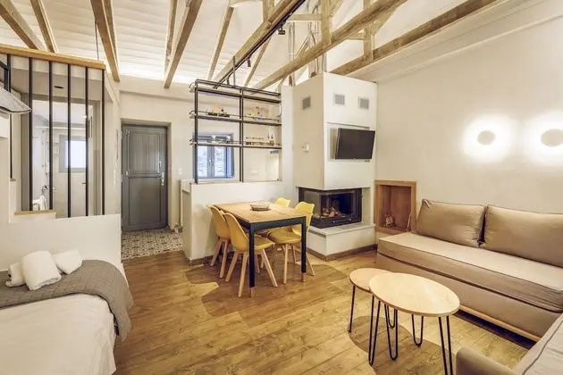 Design Stüdyo Süit, 1 Yatak Odası, Şömine, Zemin Kat
