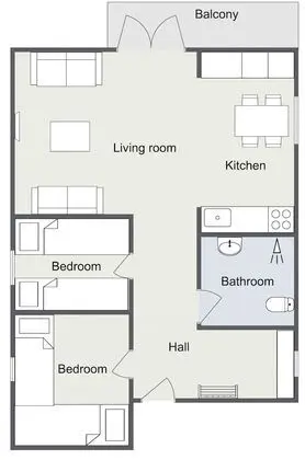Apart Daire, 2 Yatak Odası (Rorbu 3)