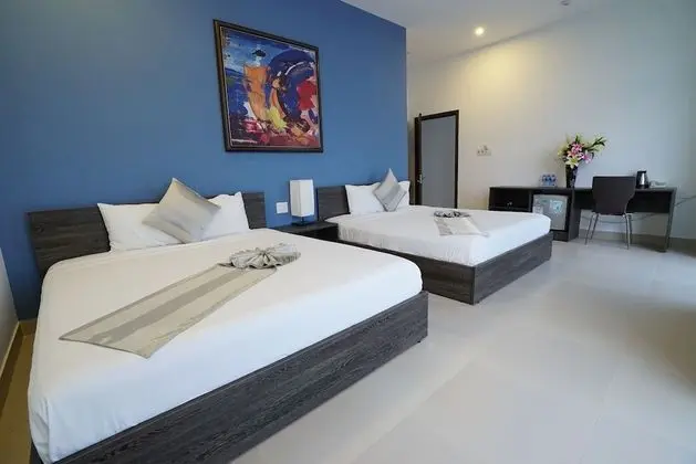 Family Twin Room, 2 Double Beds, Balcony, City View