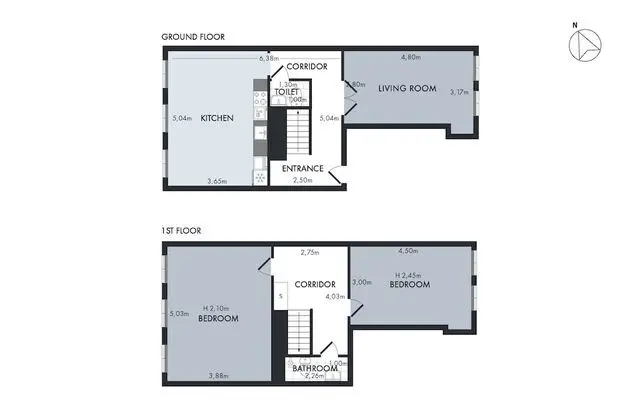 Apart Daire, 2 Yatak Odası, Buzdolabı