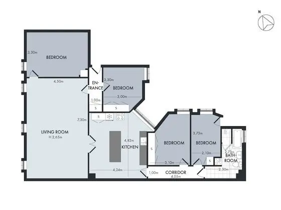 Apart Daire, 4 Yatak Odası, Buzdolabı