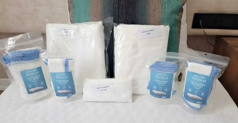 Hygienic Room, Single use towels, linens, sheet