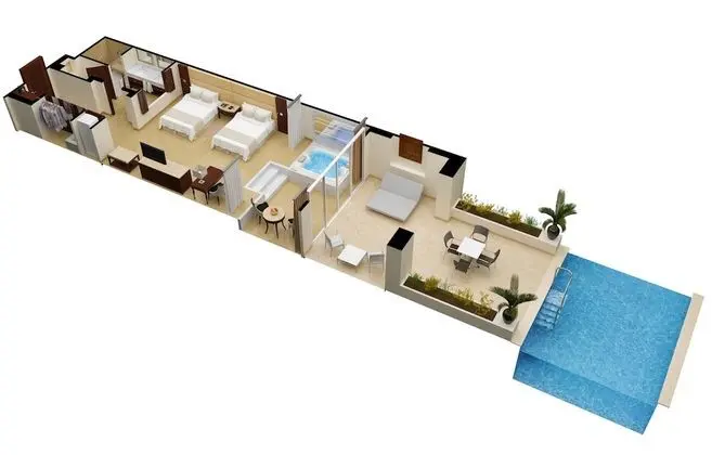 Grand Swim Up Suite Garden View