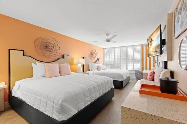 Oda, Kısmi Deniz Manzarası (2 King Beds)